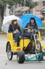 ZOOEY DESCHANEL on the Set of New Girl 1612