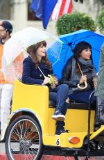ZOOEY DESCHANEL on the Set of New Girl 1612