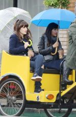 ZOOEY DESCHANEL on the Set of New Girl 1612