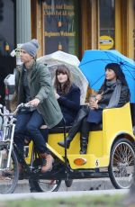 ZOOEY DESCHANEL on the Set of New Girl 1612