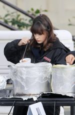 ZOOEY DESCHANEL on the Set of New Girl 1612