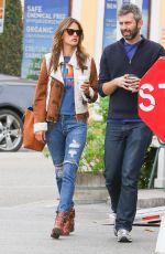 ALESSANDRA AMBROSIO in Ripped Jeans Out and About in Brentwood