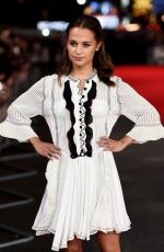 ALICIA VIKANDER at Testament of Youth Premiere in London