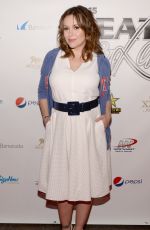 ALYSSA MILANO at 2015 Leather & Laces Super Bowl XLIX Party in Phoenix