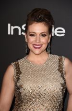 ALYSSA MILANO at Instyle and Warner Bros Golden Globes Party in Beverly Hills