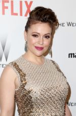 ALYSSA MILANO at The Weinstein Company and Netflix Golden Globe Party in Beverly Hills