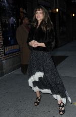 AMANDA PEET Arrives at Late Show with David Letterman