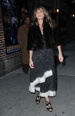 AMANDA PEET Arrives at Late Show with David Letterman
