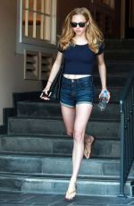 AMANDA SEYFRIED in Denim shorts Out and About in West Hollywood (September 2011)