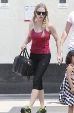 AMANDA SEYFRIED in Tights Leaves a Gym in West Hollywood (August 2012)
