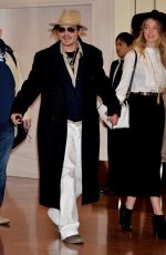 AMBER HEARD and Johnny Depp Arrives at Tokyo International Airport
