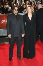 AMBER HEARD at Mortdeca Premiere in London