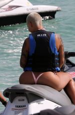 AMBER ROSE in Bikini at a Beach in Miami