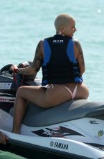 AMBER ROSE in Bikini at a Beach in Miami