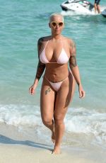 AMBER ROSE in Bikini at a Beach in Miami