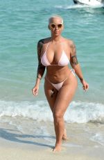 AMBER ROSE in Bikini at a Beach in Miami