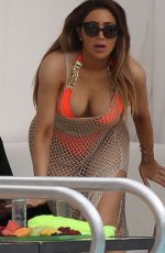 AMBER ROSE in Bkini at a Pool in Miami 1801