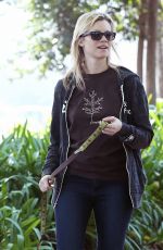 AMY SMART Walks Her Dog Out in Los Angeles