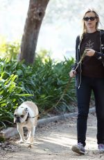 AMY SMART Walks Her Dog Out in Los Angeles
