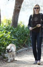 AMY SMART Walks Her Dog Out in Los Angeles