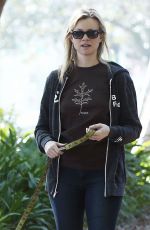 AMY SMART Walks Her Dog Out in Los Angeles