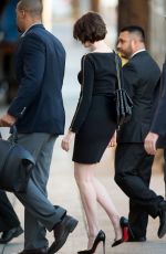 ANNE HATHAWAY Arrives at Jimmy Kimmel Live in Los Angeles 0501