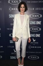 ANNE HATHAWAY at Song One Premiere in New York