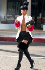 BAI LING at a Nail Salon in Beverly Hills