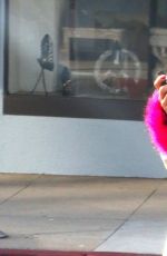 BAI LING at a Nail Salon in Beverly Hills