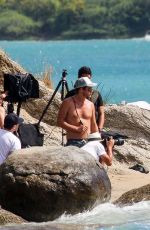 CANDICE SWANPOEL at VS Swim Photoshoot in Puerto Rico