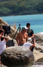 CANDICE SWANPOEL at VS Swim Photoshoot in Puerto Rico