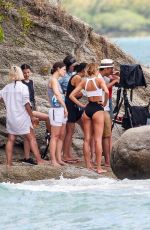 CANDICE SWANPOEL at VS Swim Photoshoot in Puerto Rico