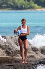 CANDICE SWANPOEL at VS Swim Photoshoot in Puerto Rico