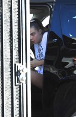 CARA DEKEVINGNE in Shorts Out and About in Los Angeles 2701
