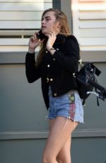 CARA DELEVINGNE in Shorts Out and About in Los Angeles