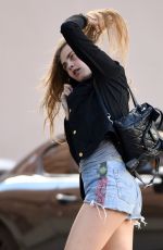 CARA DELEVINGNE in Shorts Out and About in Los Angeles