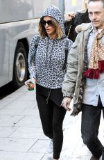CAROLE FLACK in Leggings leaves Strictly Come Dancing Studio in Birmingham