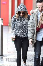 CAROLE FLACK in Leggings leaves Strictly Come Dancing Studio in Birmingham