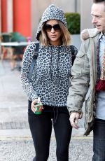 CAROLE FLACK in Leggings leaves Strictly Come Dancing Studio in Birmingham