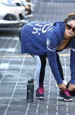 CASEY BATCHELOR in Spandex at a Gym in Essex