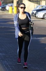 CASEY BATCHELOR in Spandex at a Gym in Essex