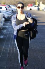 CASEY BATCHELOR in Spandex at a Gym in Essex