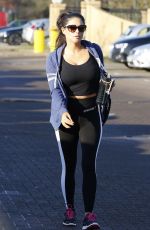 CASEY BATCHELOR in Spandex at a Gym in Essex