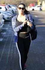 CASEY BATCHELOR in Spandex at a Gym in Essex