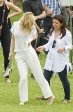 CATE BLANCHETT on the Set of Giorgio Armani Commercial in Sydney