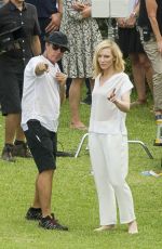 CATE BLANCHETT on the Set of Giorgio Armani Commercial in Sydney