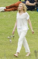 CATE BLANCHETT on the Set of Giorgio Armani Commercial in Sydney