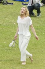 CATE BLANCHETT on the Set of Giorgio Armani Commercial in Sydney