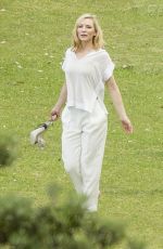 CATE BLANCHETT on the Set of Giorgio Armani Commercial in Sydney