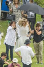 CATE BLANCHETT on the Set of Giorgio Armani Commercial in Sydney